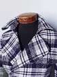 Abrigo Chaqueta Mujer lana Cuadros Violeta Talla XS/S - Miniatura 6