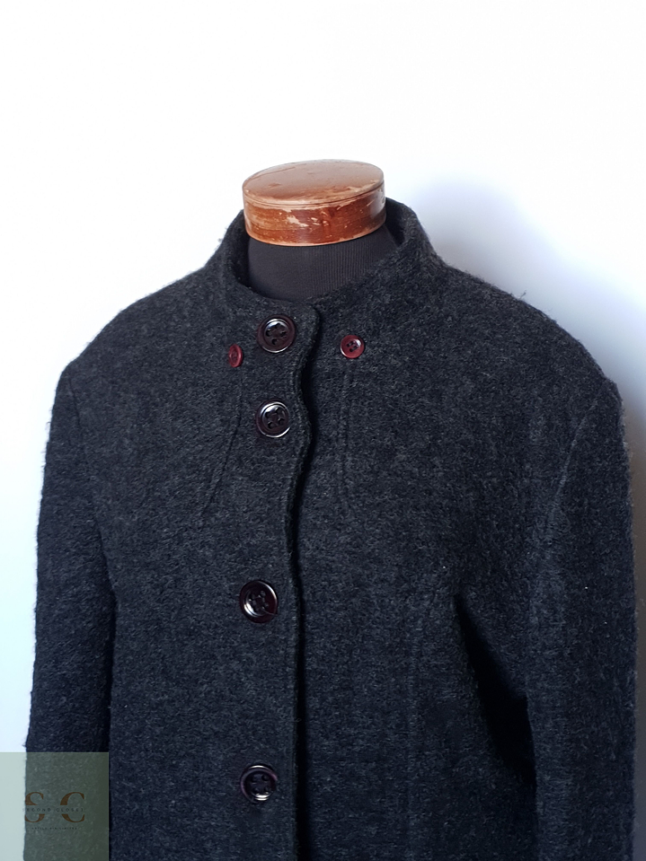 Abrigo mujer lana plomo marengo TALLA XL 4