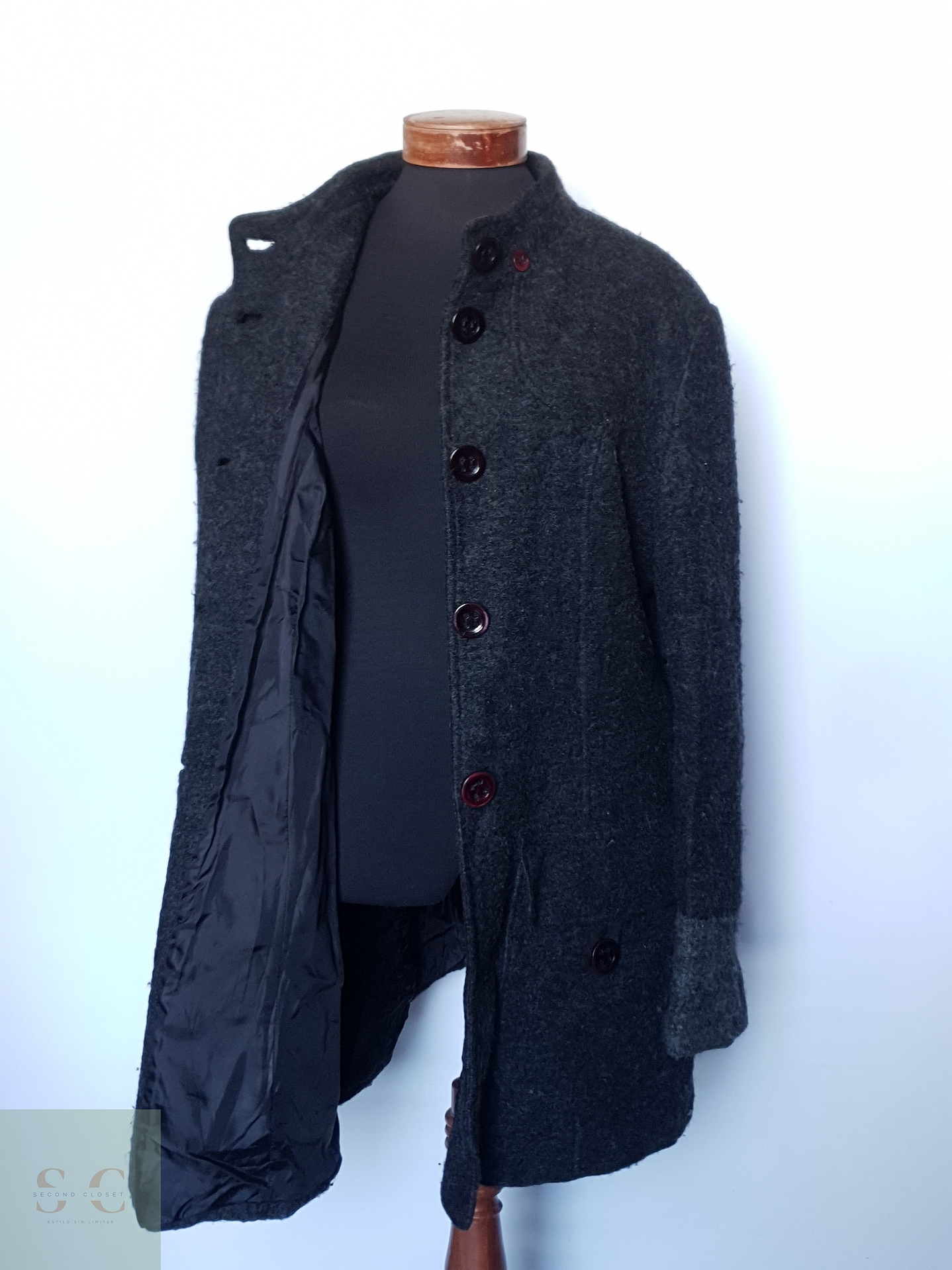 Abrigo mujer lana plomo marengo TALLA XL 1