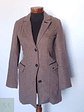 Abrigo mujer lana café clasico elegante entallado TALLA XS - Miniatura 4