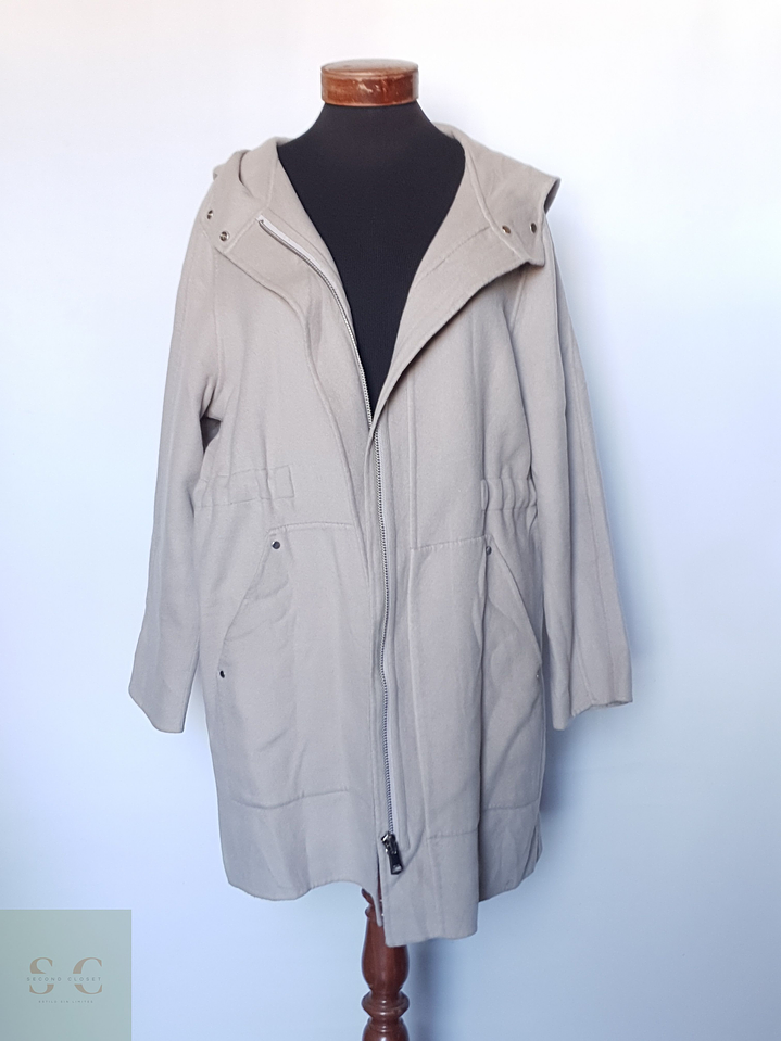 Abrigo mujer REISS TALLA LXL crema beige 6