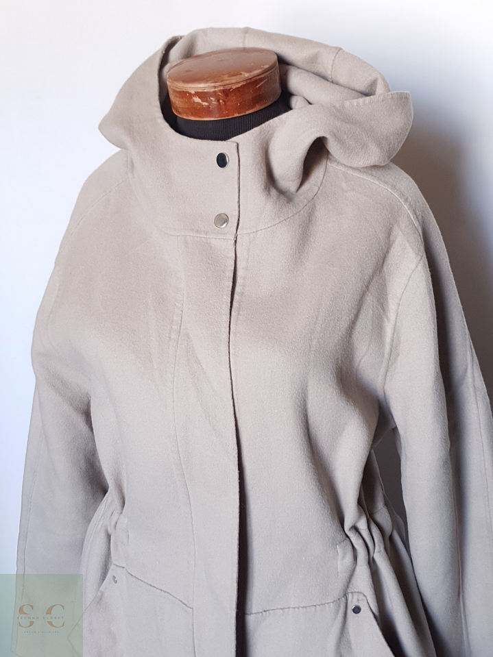 Abrigo mujer REISS TALLA LXL crema beige 3