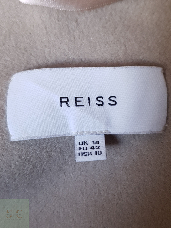 Abrigo mujer REISS TALLA LXL crema beige 7