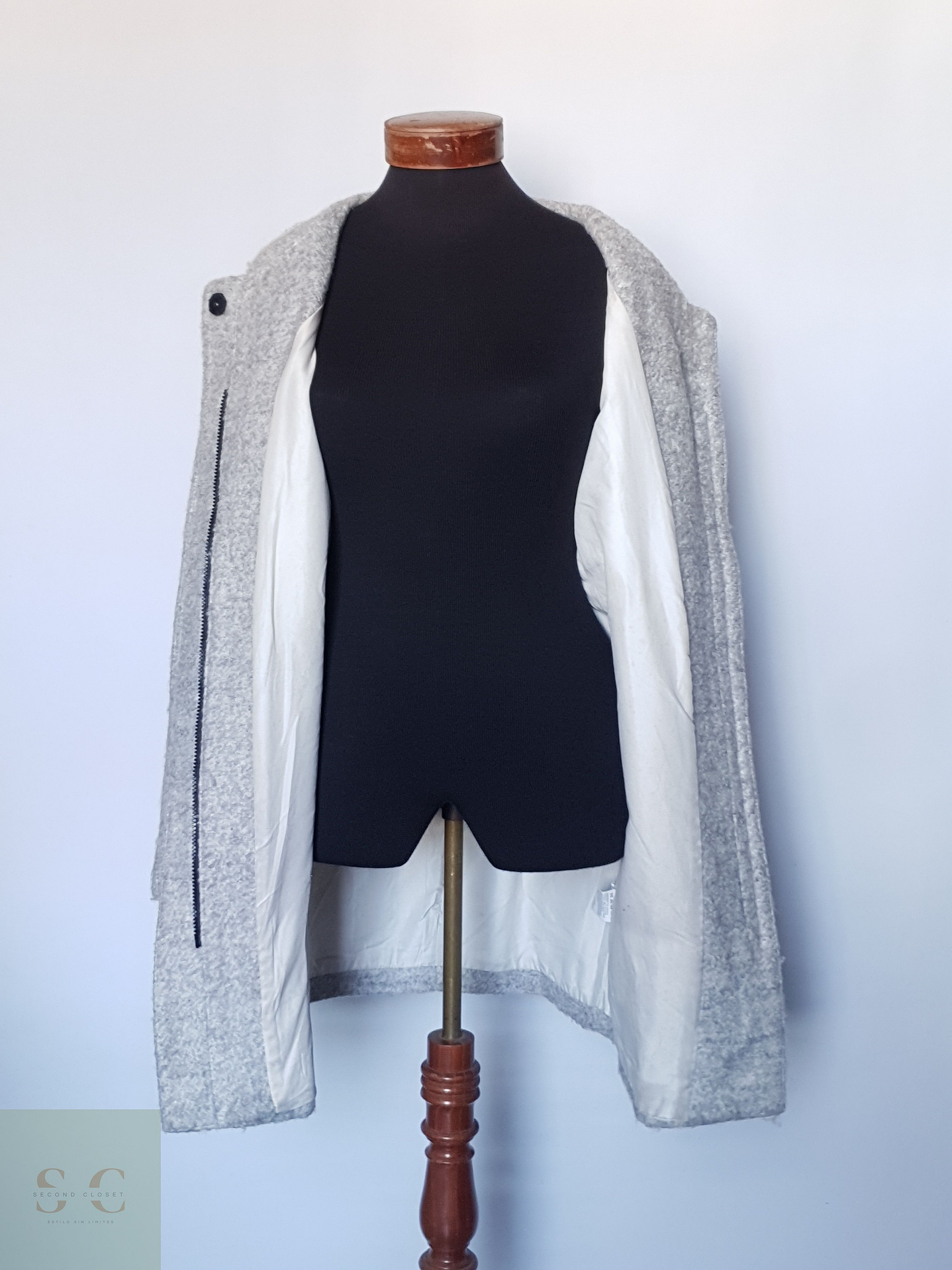 Abrigo Mujer lana Gris TALLA LXL 1