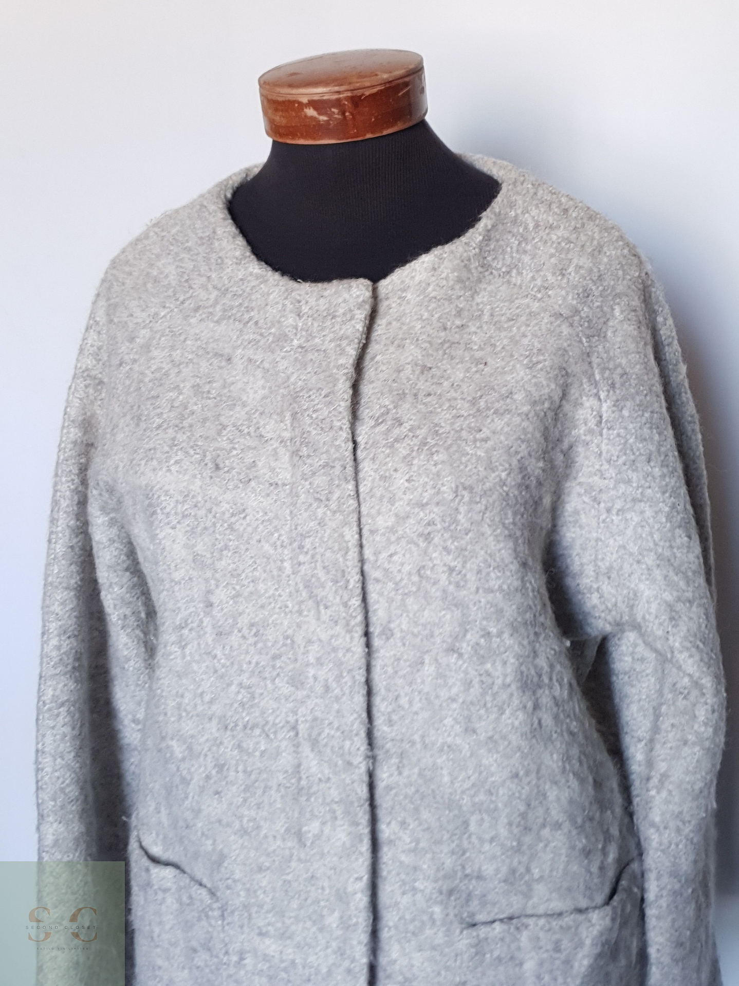 Abrigo Mujer lana Gris TALLA LXL 5