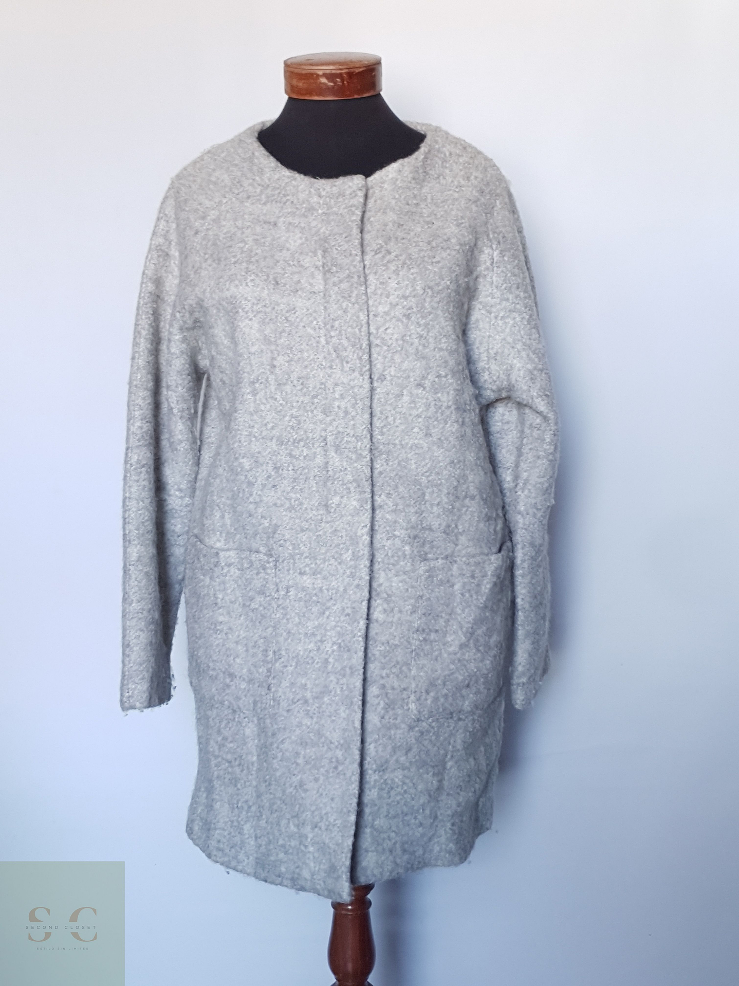 Abrigo Mujer lana Gris TALLA LXL 2