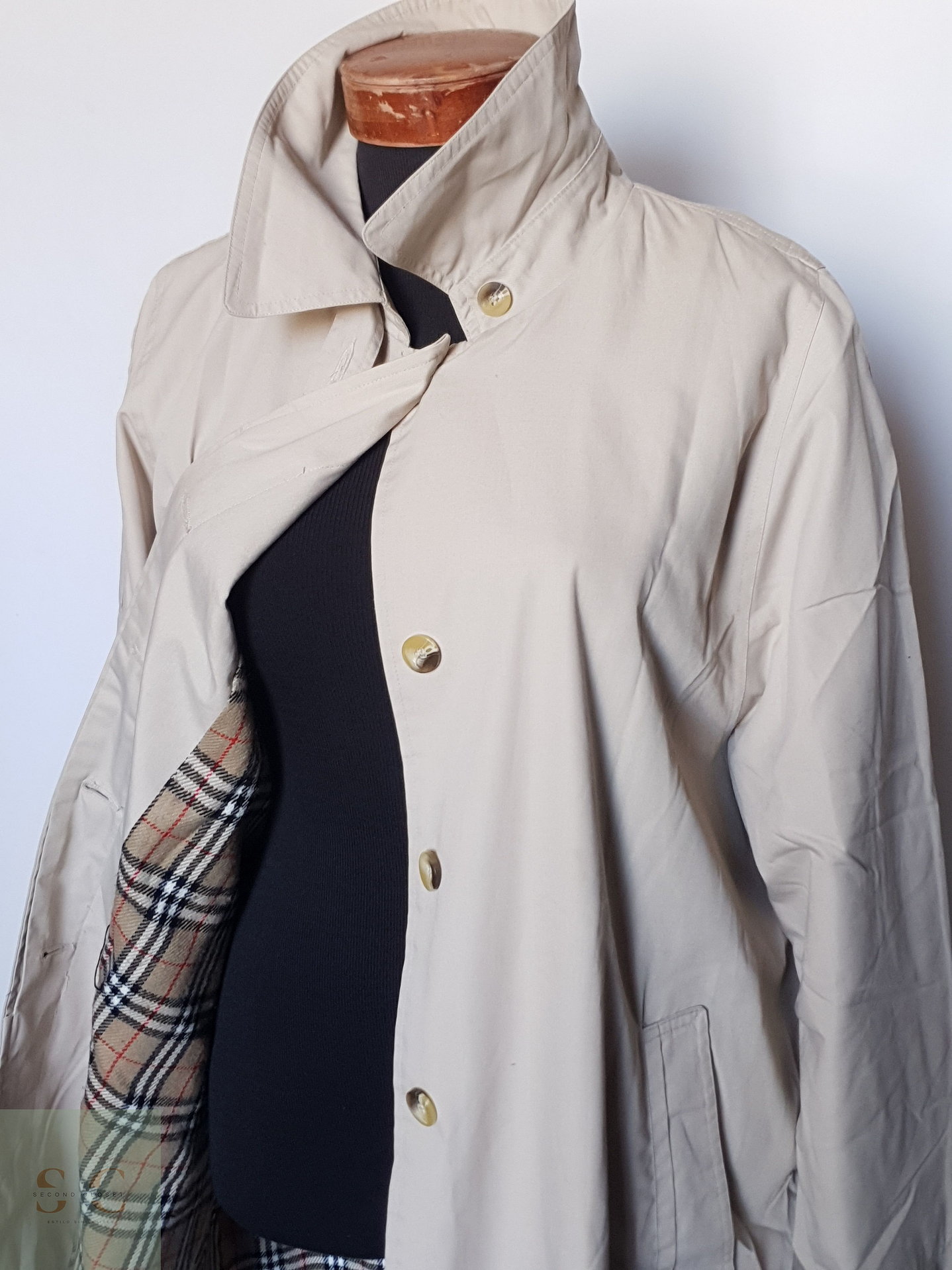 Gabardina Trench Mujer Beige TALLA L 5