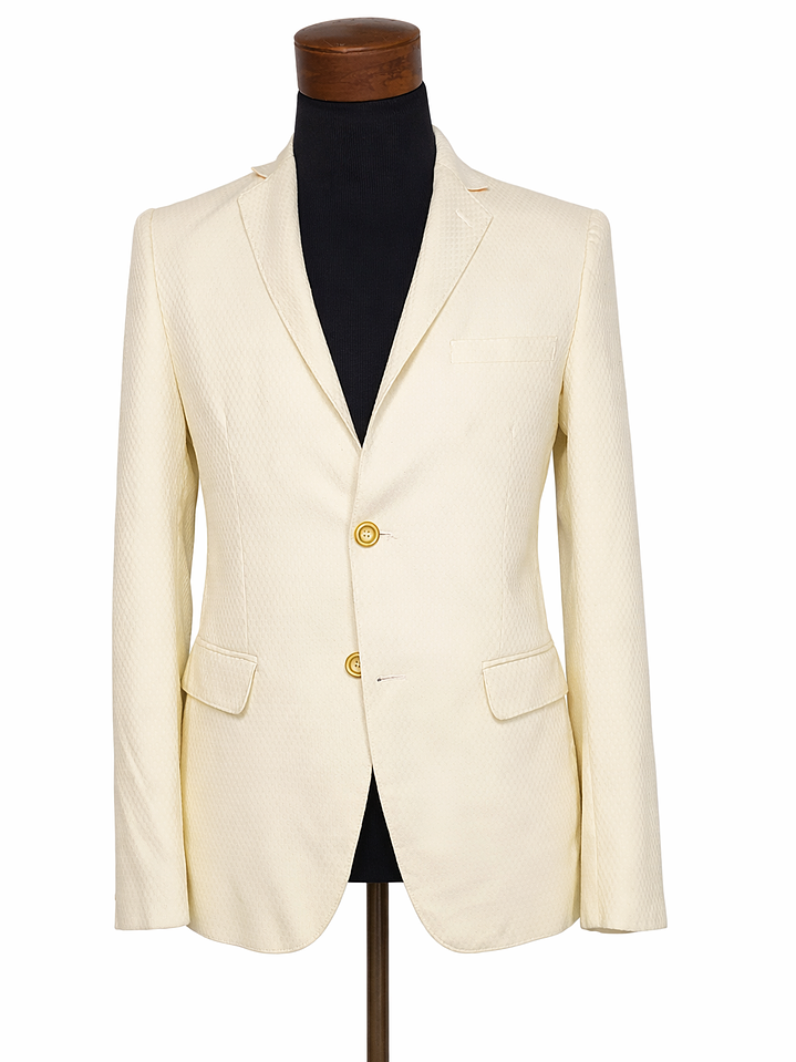 Blazer Blanco Moderno Slim Fit Talla S 1