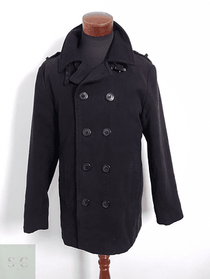 Okay Abrigo marinero Negro Talla L