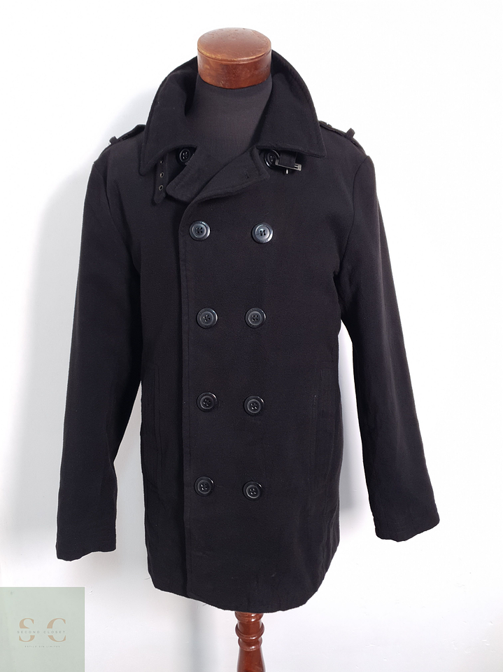 Okay Abrigo marinero Negro Talla L 1