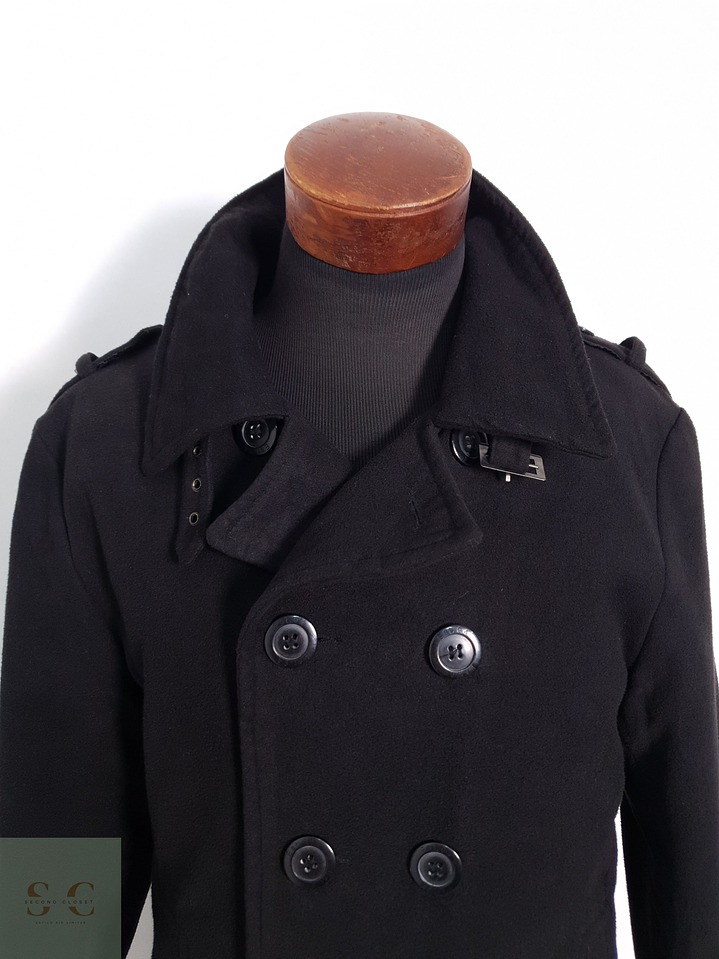 Okay Abrigo marinero Negro Talla L 5