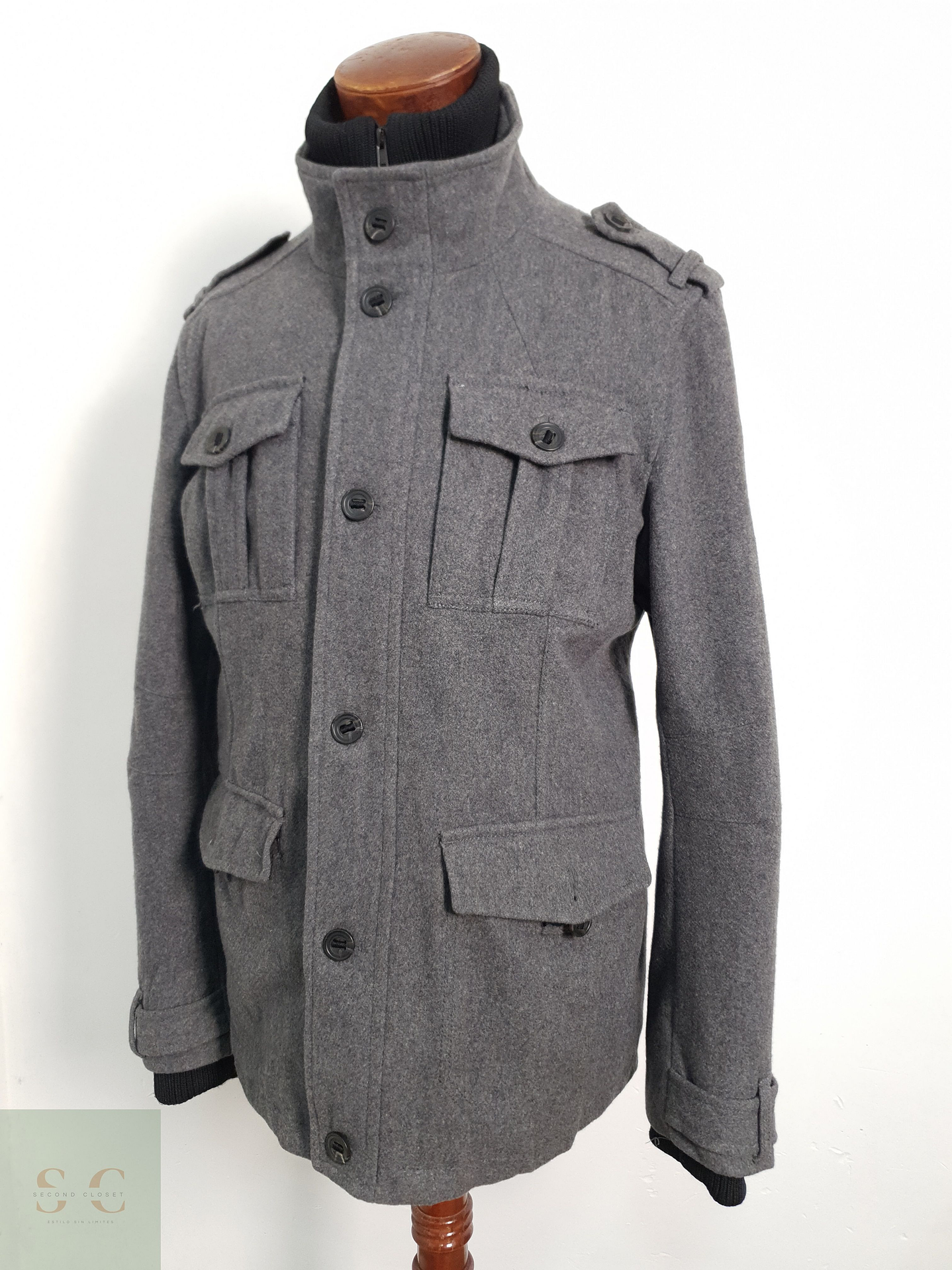 Esprit Chaqueta utilitaria Gris Talla L 1