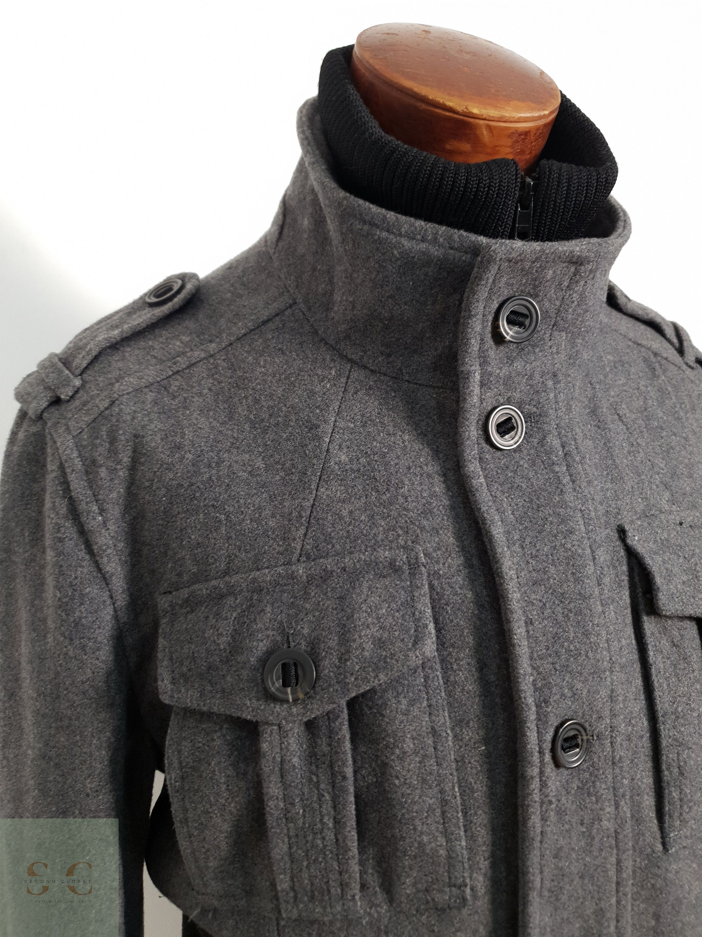 Esprit Chaqueta utilitaria Gris Talla L 6