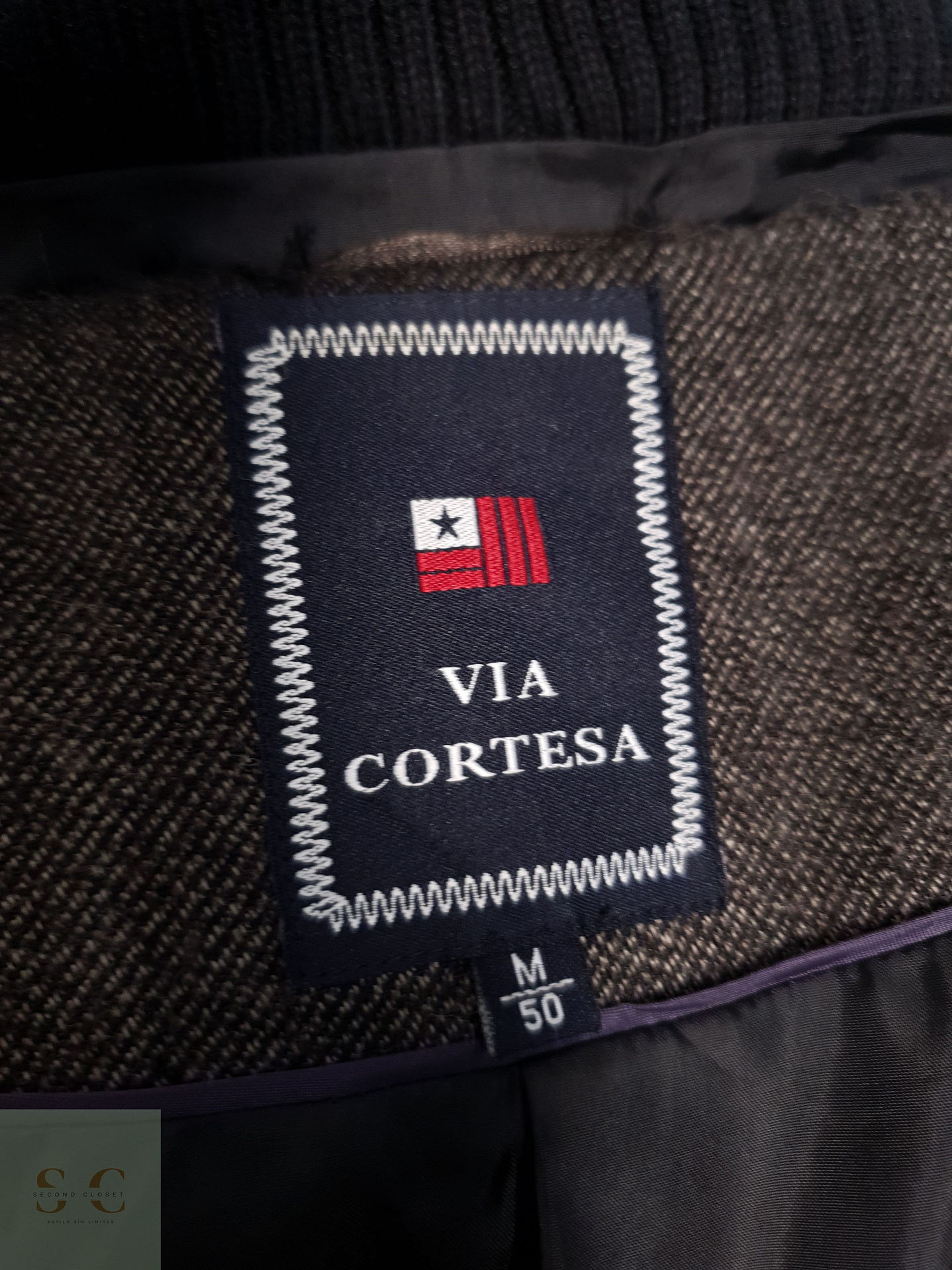 Vía Cortesa Abrigo Chaquetón Cafe Talla L 2