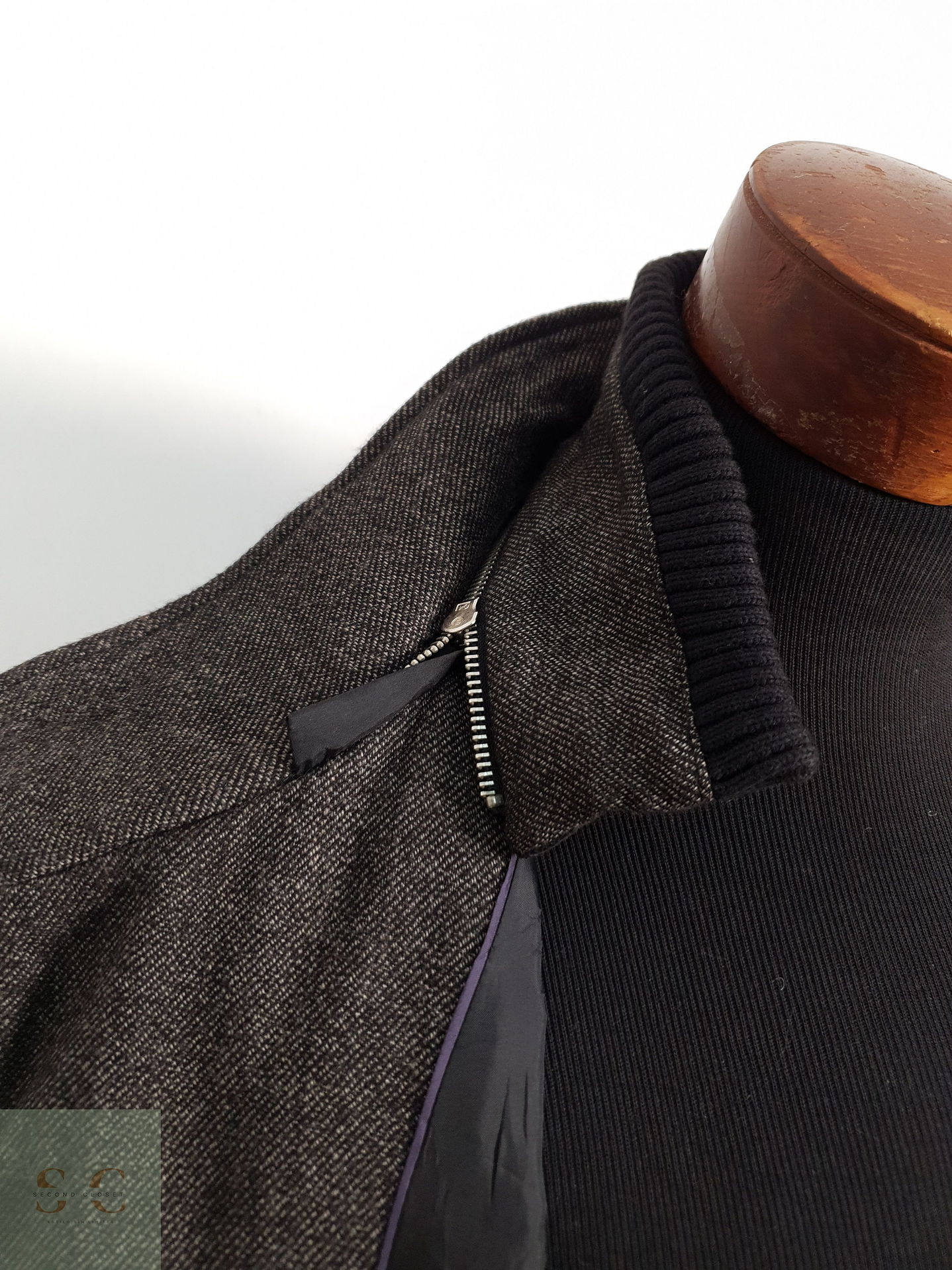 Vía Cortesa Abrigo Chaquetón Cafe Talla L 4