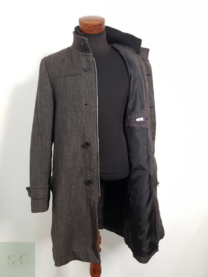 Vía Cortesa Abrigo Chaquetón Cafe Talla L 7