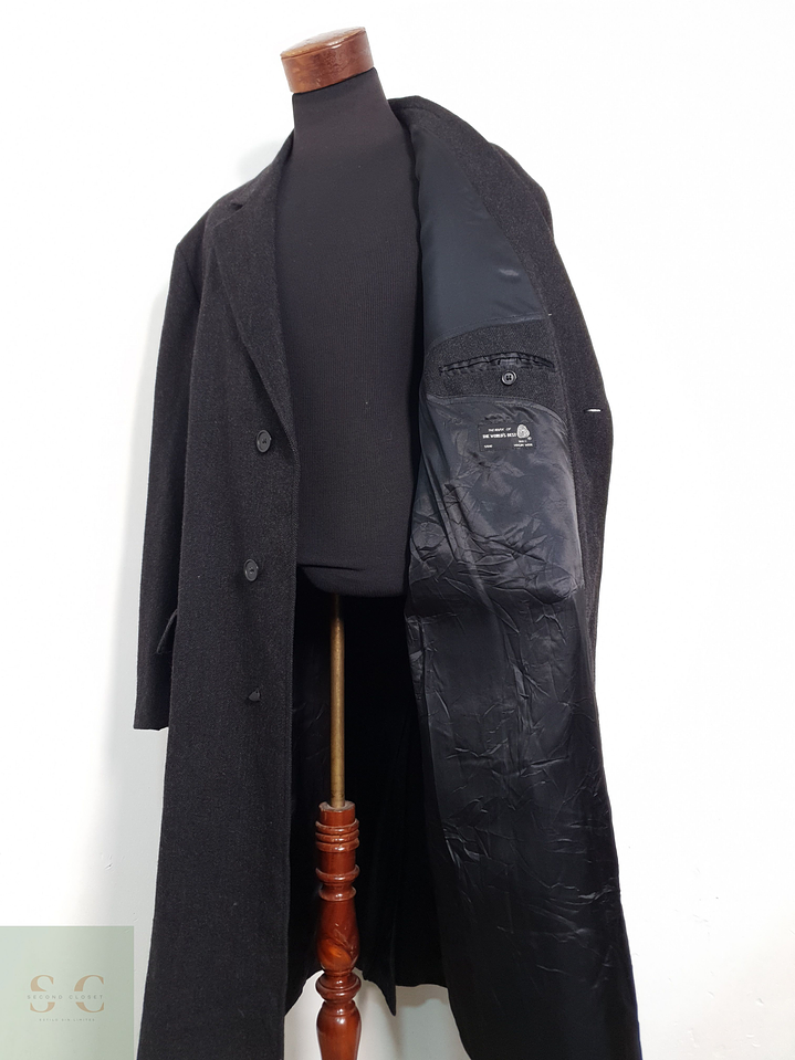 Vintage Abrigo largo sastrero Plomo Talla XXL 1