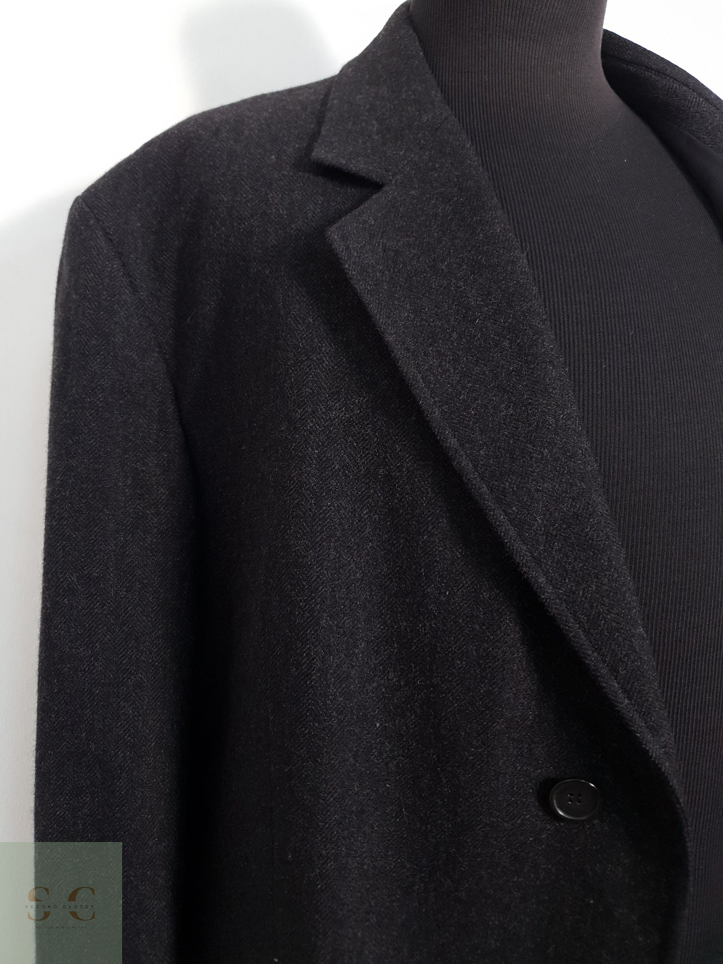 Vintage Abrigo largo sastrero Plomo Talla XXL 5