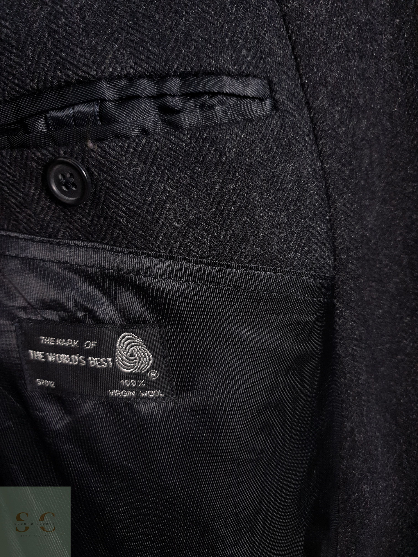 Vintage Abrigo largo sastrero Plomo Talla XXL 7