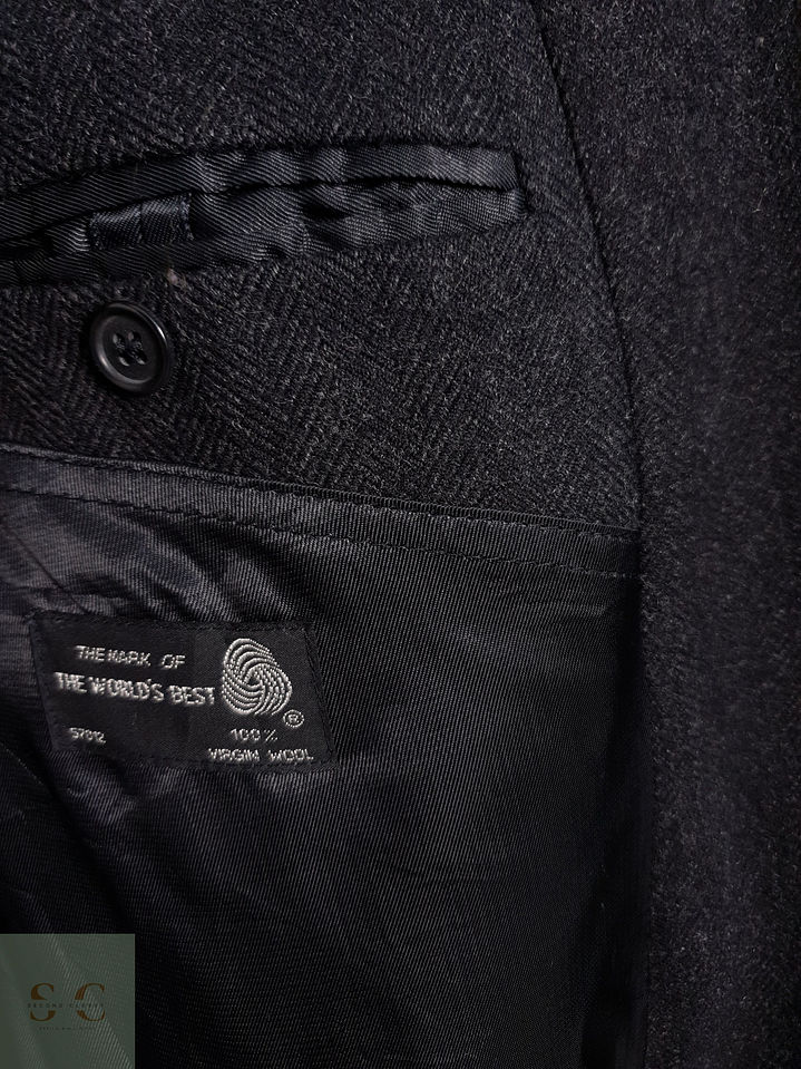 Vintage Abrigo largo sastrero Plomo Talla XXL 7