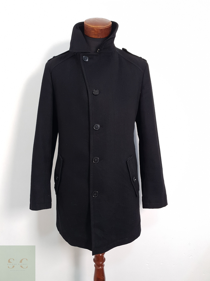 Autentics Abrigo tres cuartos Negro Talla S 1