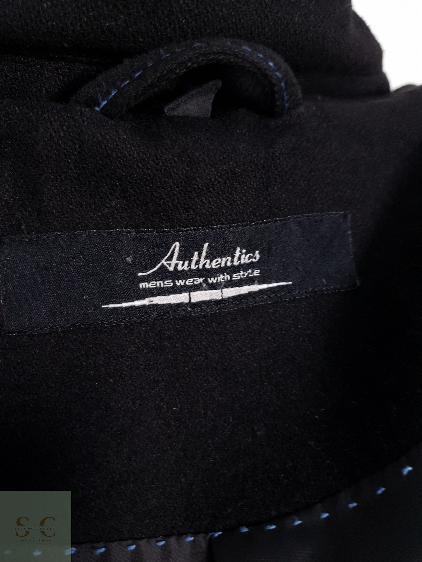 Autentics Abrigo tres cuartos Negro Talla S 4