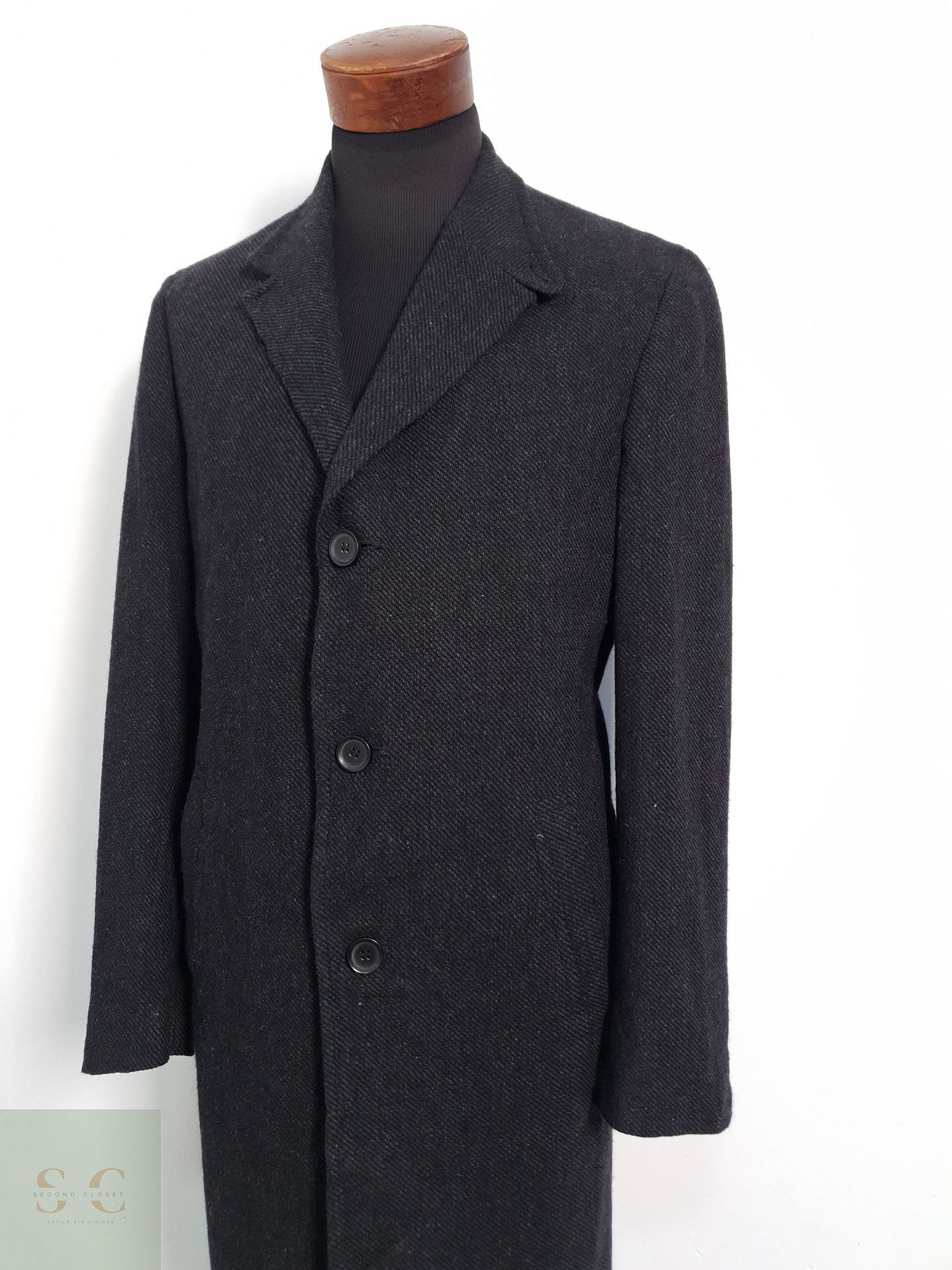 Esprit Abrigo tres cuartos Plomo Talla M 4