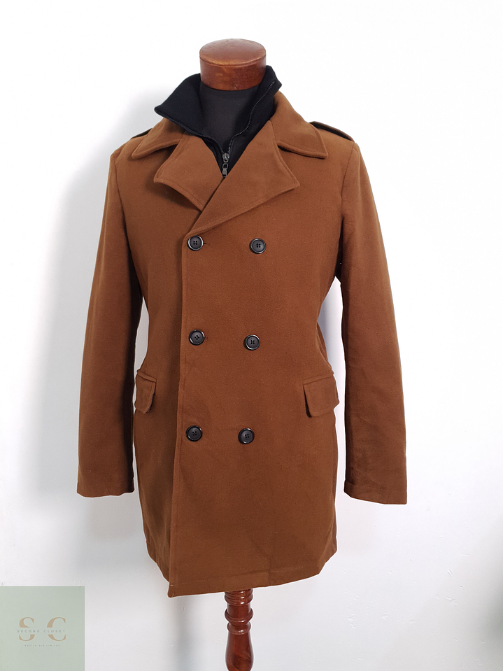 Vintage Abrigo marinero Camel oscuro Talla S 1