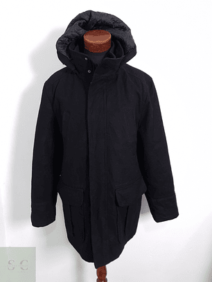 Canda Chaquetón con gorro desmontable Negro Talla XXL