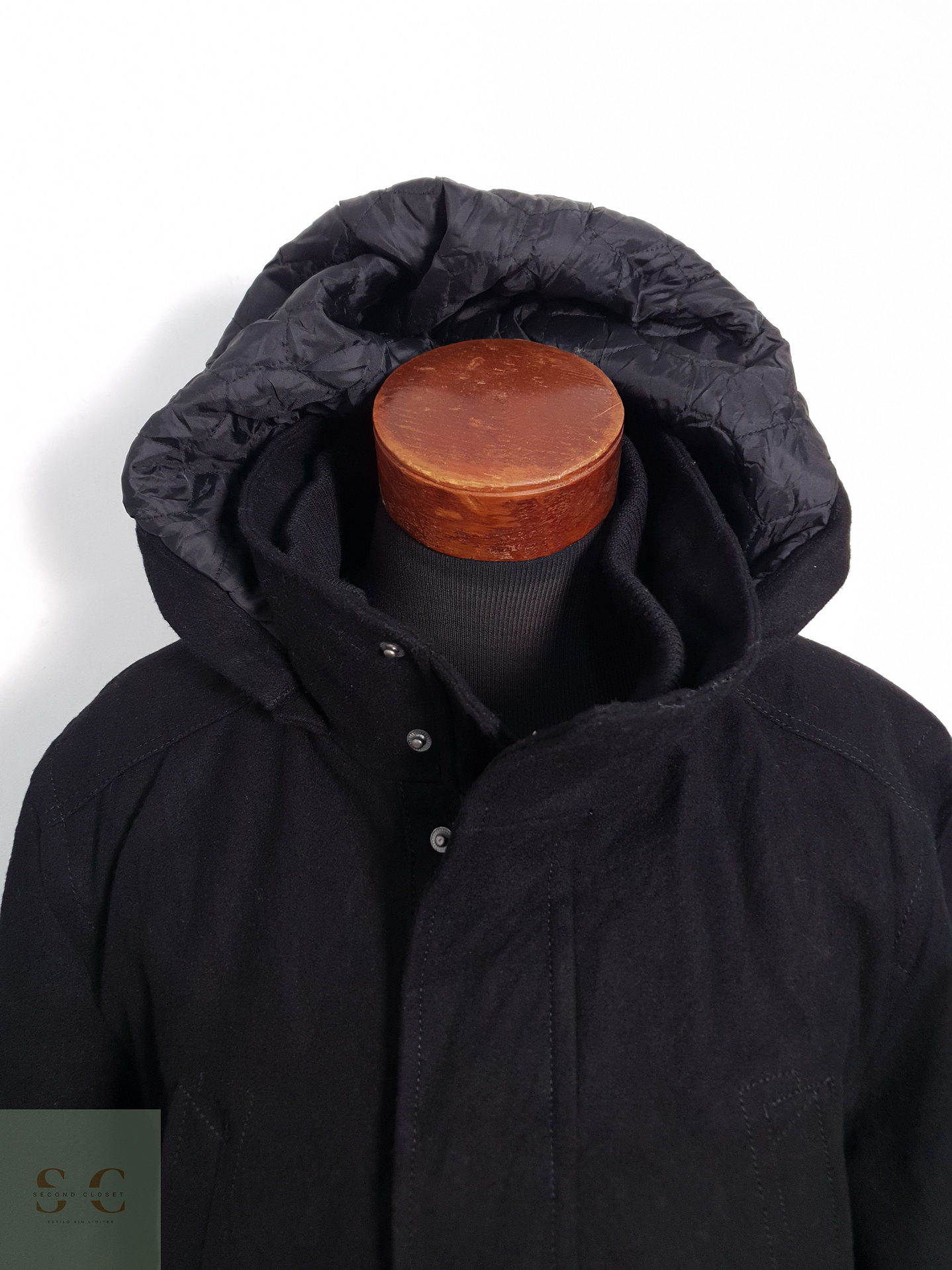 Canda Chaquetón con gorro desmontable Negro Talla XXL 2