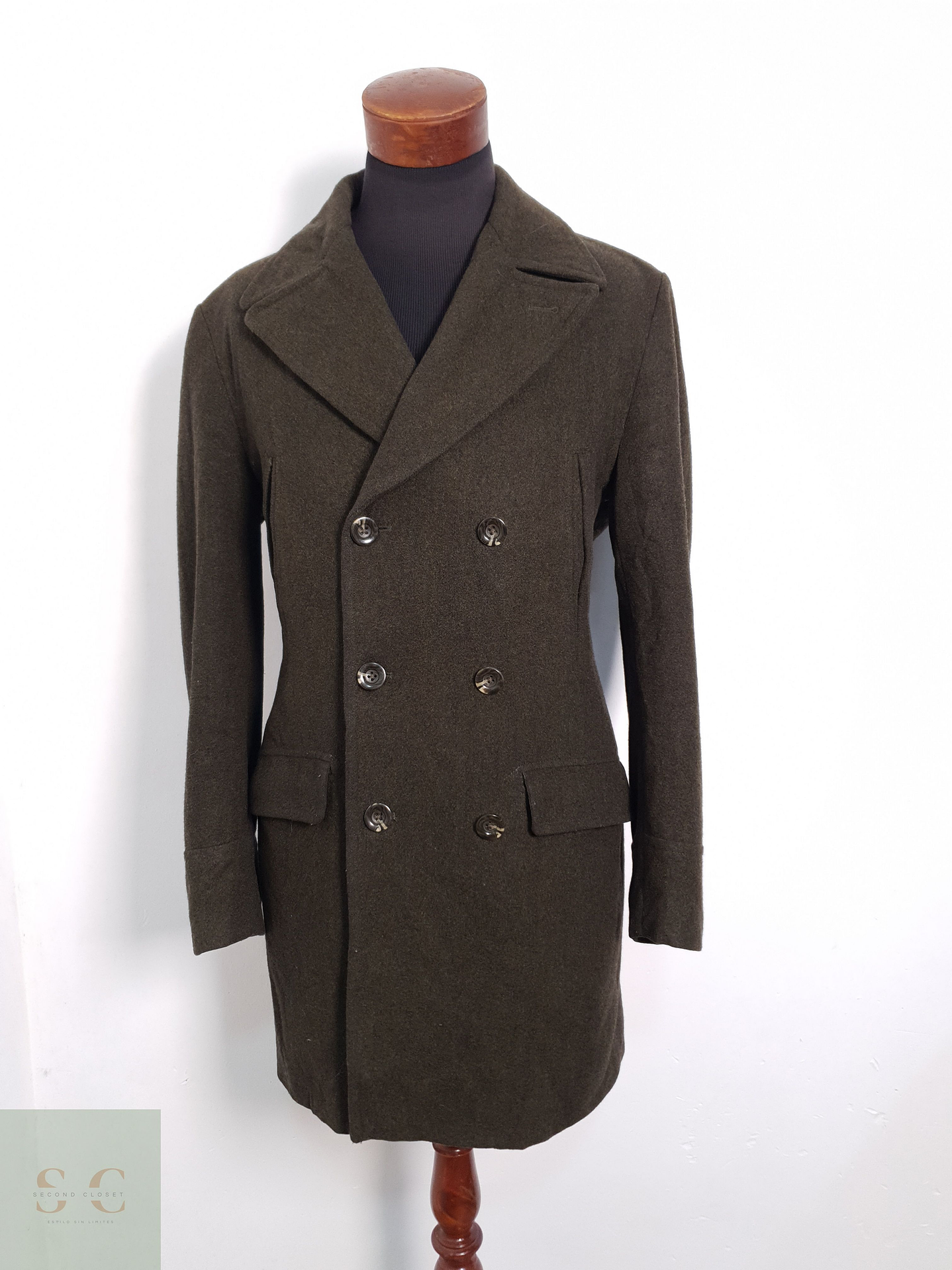 Esprit Abrigo marinero Verde Talla M 1