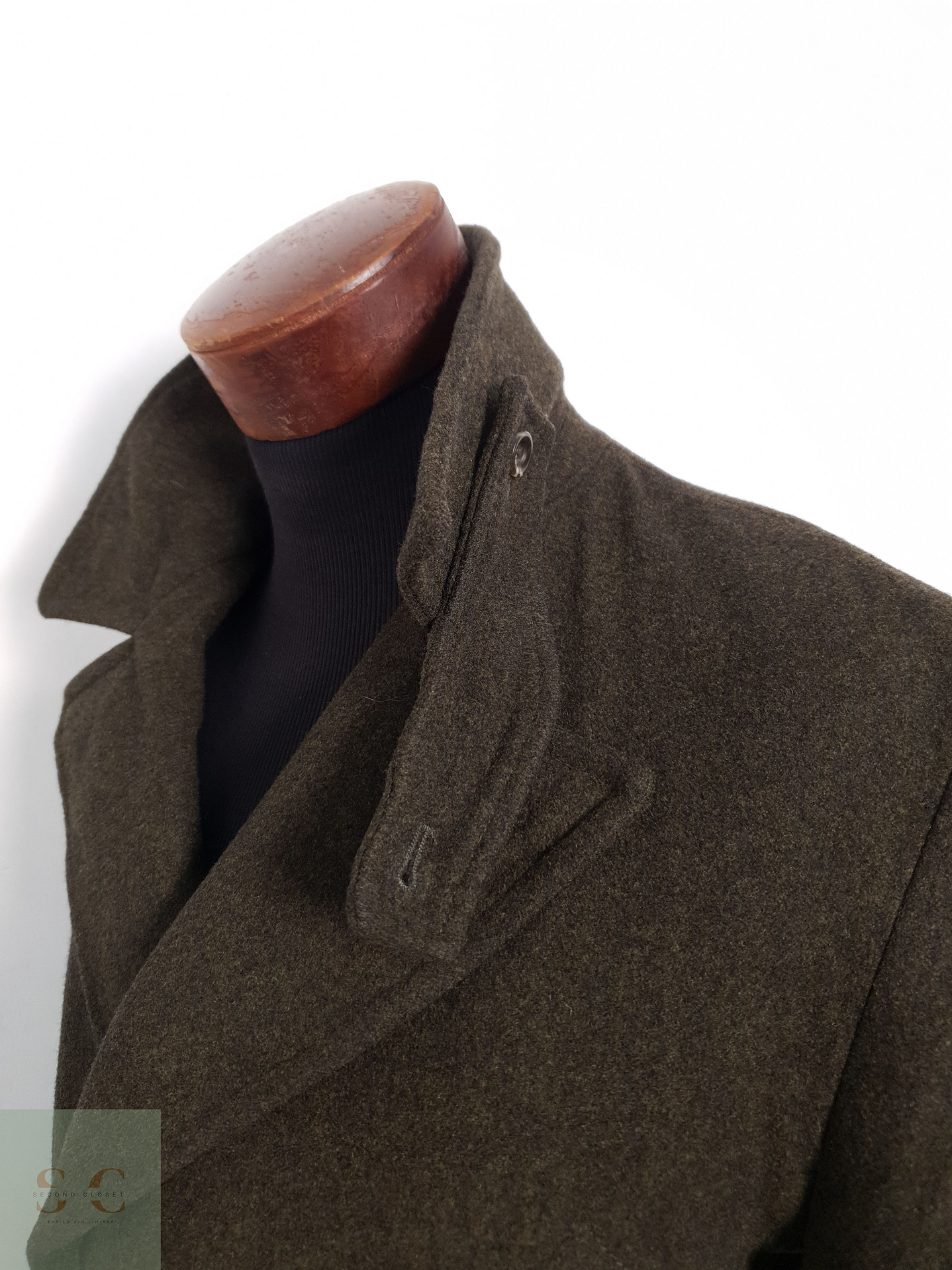 Esprit Abrigo marinero Verde Talla M 7