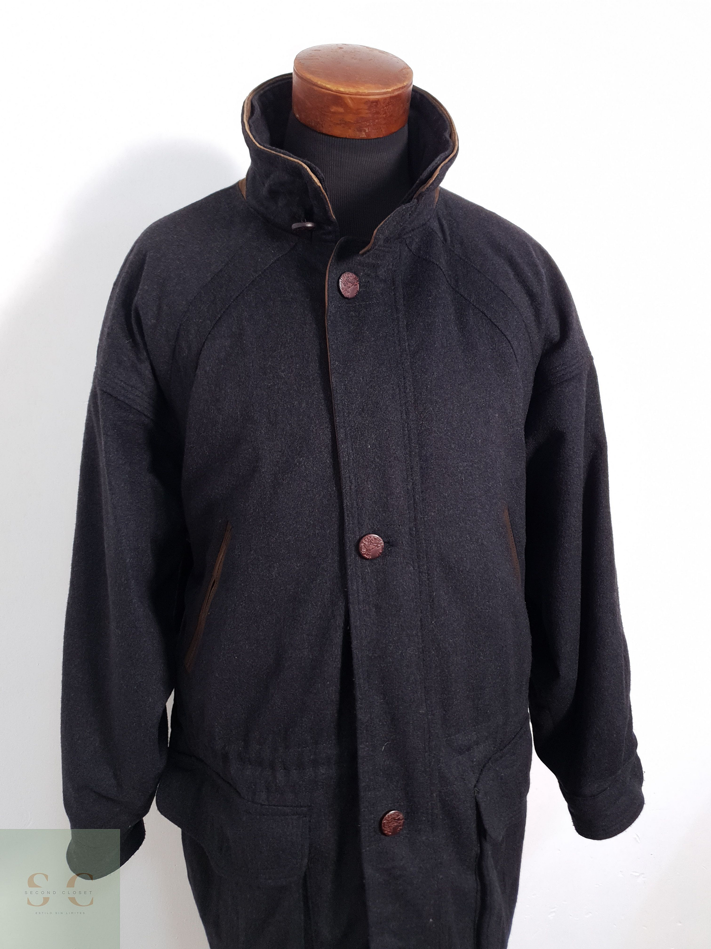 Sympatex Chaquetón con ajuste en cintura Plomo Talla XXL 3