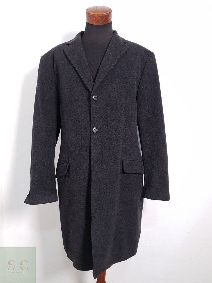 Vintage Abrigo largo Plomo Talla XXL 2