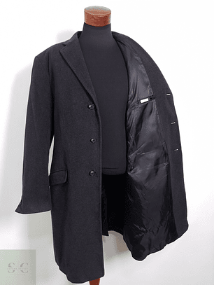 Vintage Abrigo largo Plomo Talla XXL