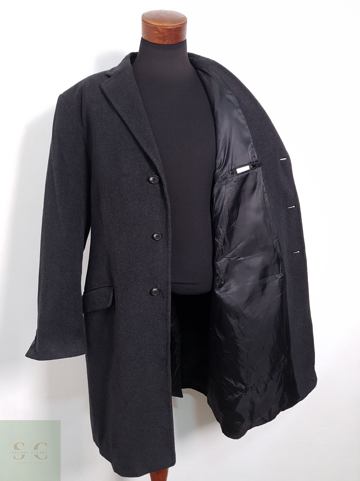 Vintage Abrigo largo Plomo Talla XXL 1