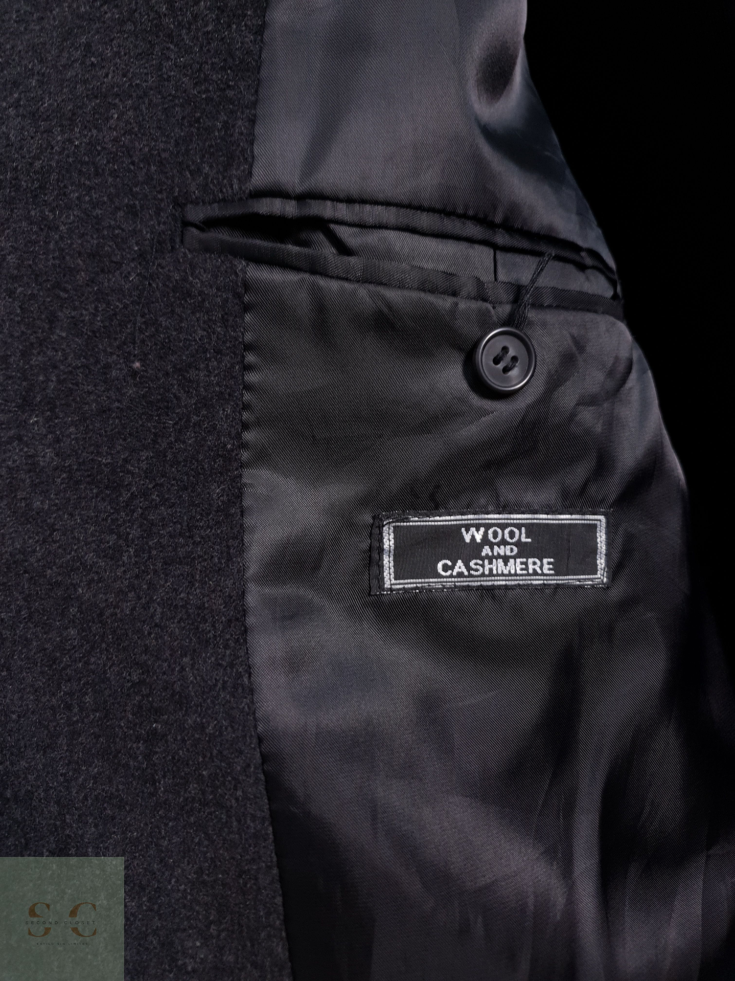 Vintage Abrigo largo Plomo Talla XXL 6