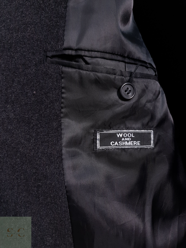 Vintage Abrigo largo Plomo Talla XXL 6