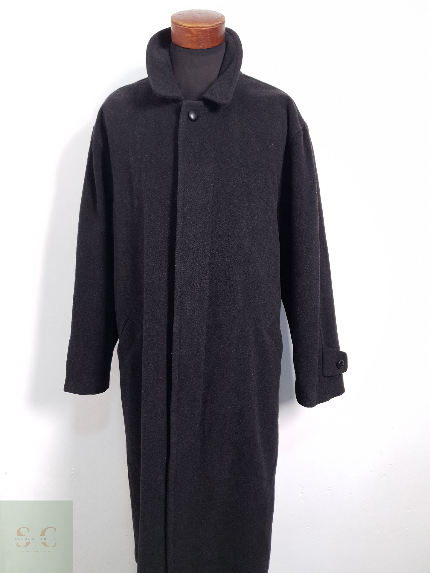 Vintage Abrigo largo Plomo Talla XXL 1