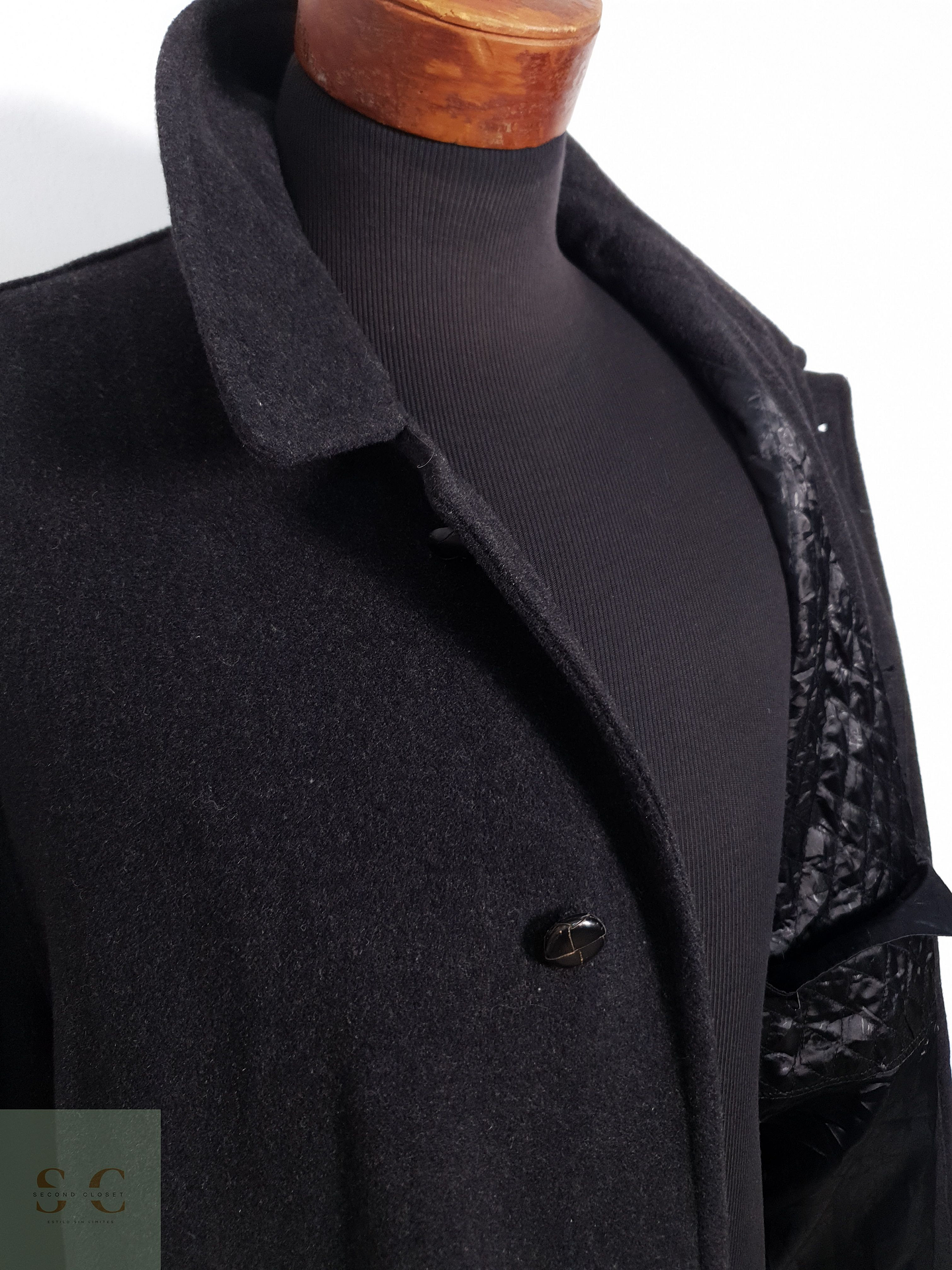 Vintage Abrigo largo Plomo Talla XXL 8