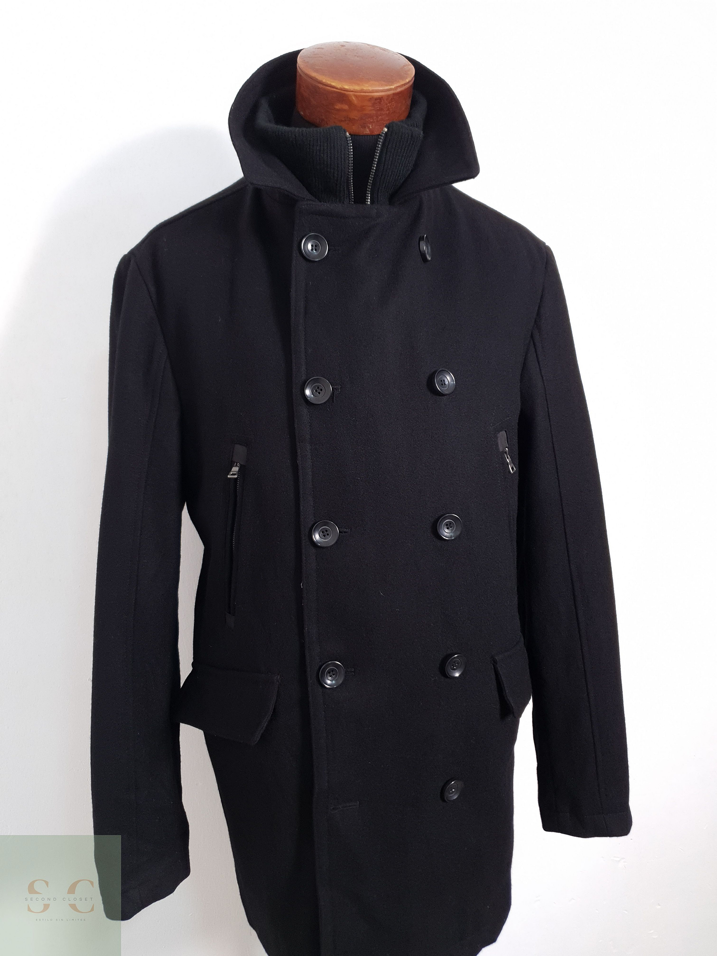 Bogie Chaquetón cruzado Negro Talla L 2