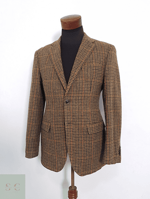 Linus Vestón pata de gallo Camel Talla M