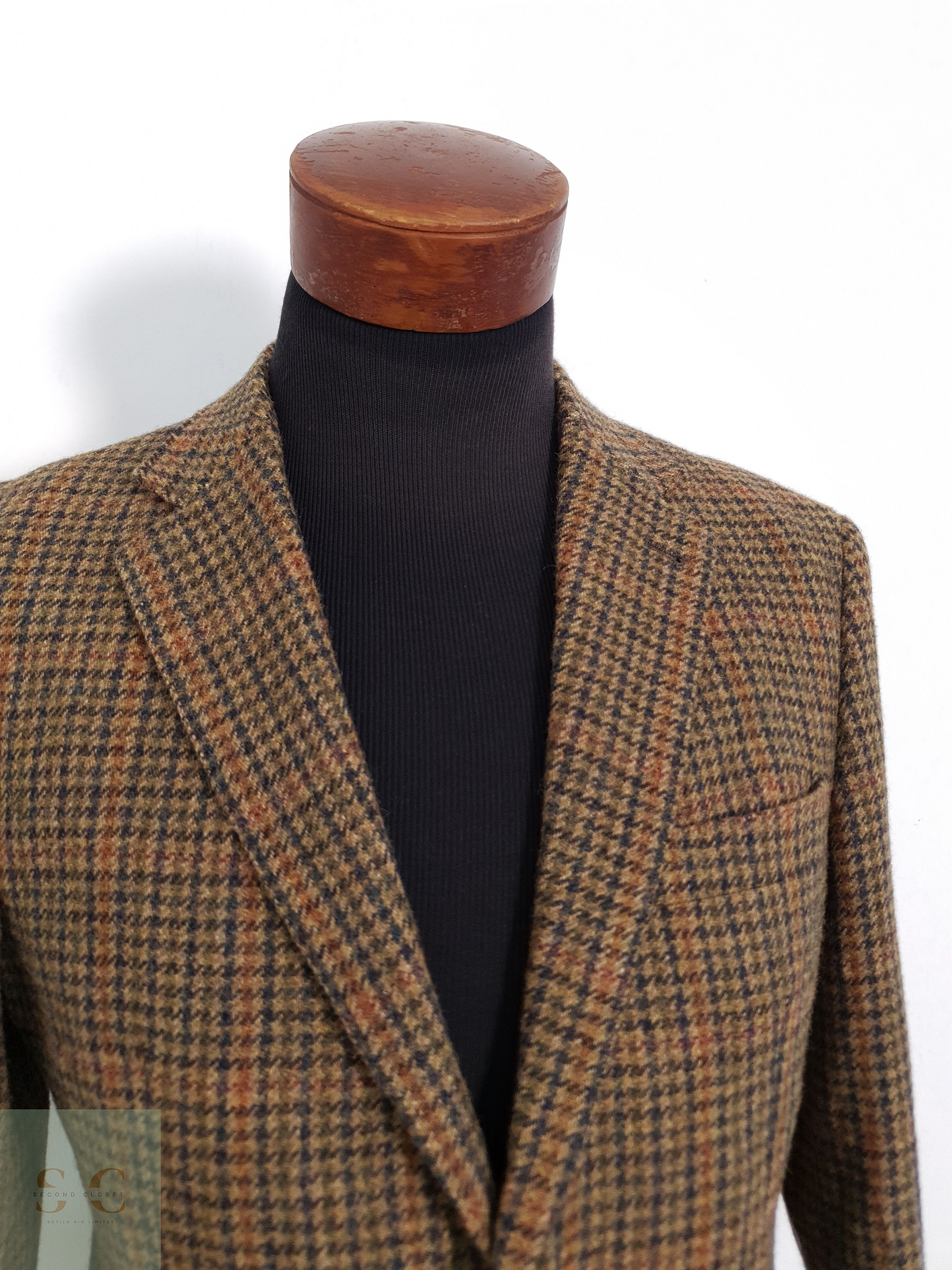 Linus Vestón pata de gallo Camel Talla M 6