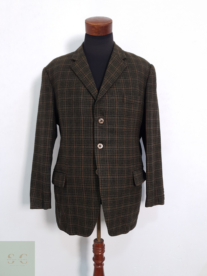 Kynoch Vestón escocés Verde Talla L 1