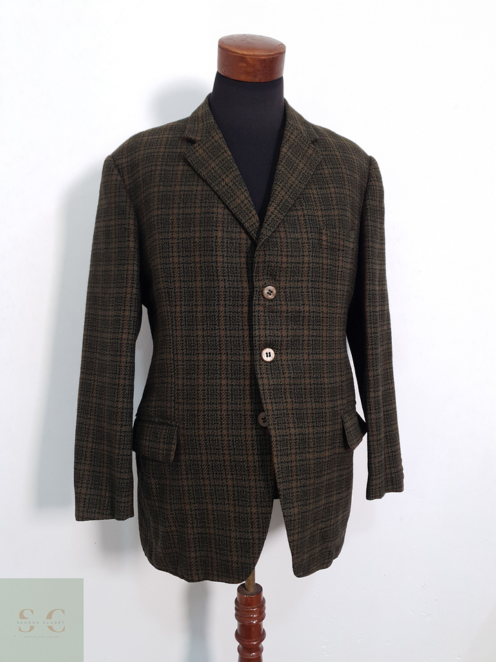 Kynoch Vestón escocés Verde Talla L 4