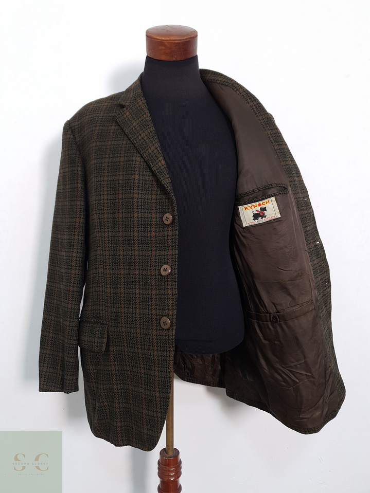 Kynoch Vestón escocés Verde Talla L 5