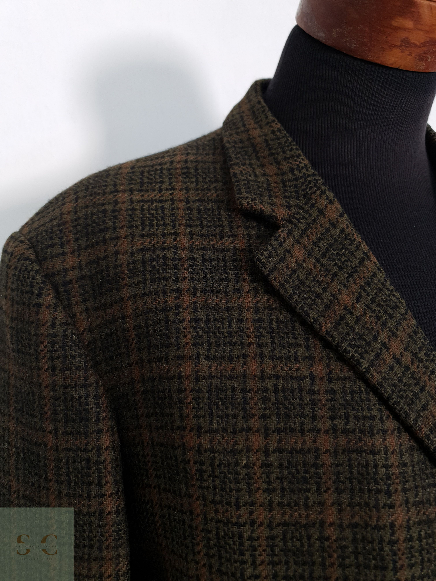 Kynoch Vestón escocés Verde Talla L 6