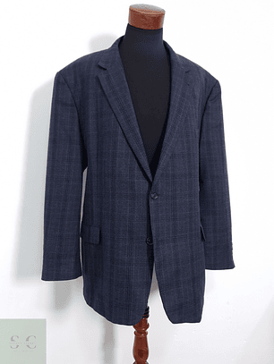 Big Fash Vestón clásico Plomo azul Talla 4XL