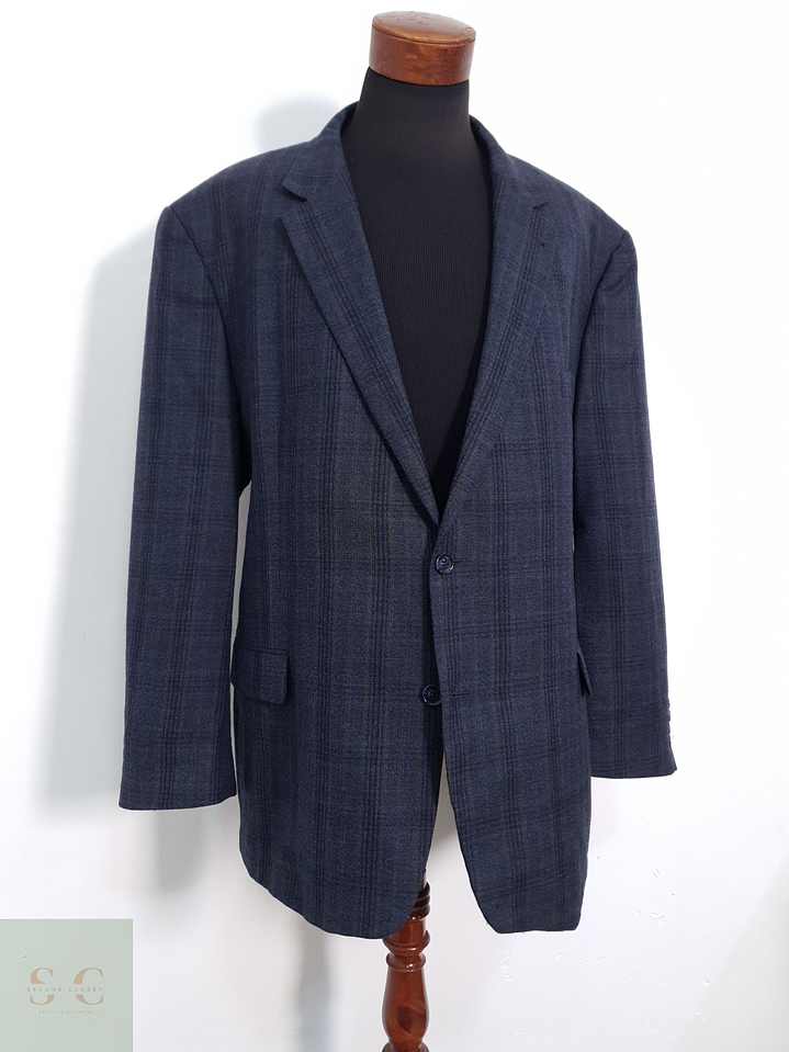 Big Fash Vestón clásico Plomo azul Talla 4XL 1