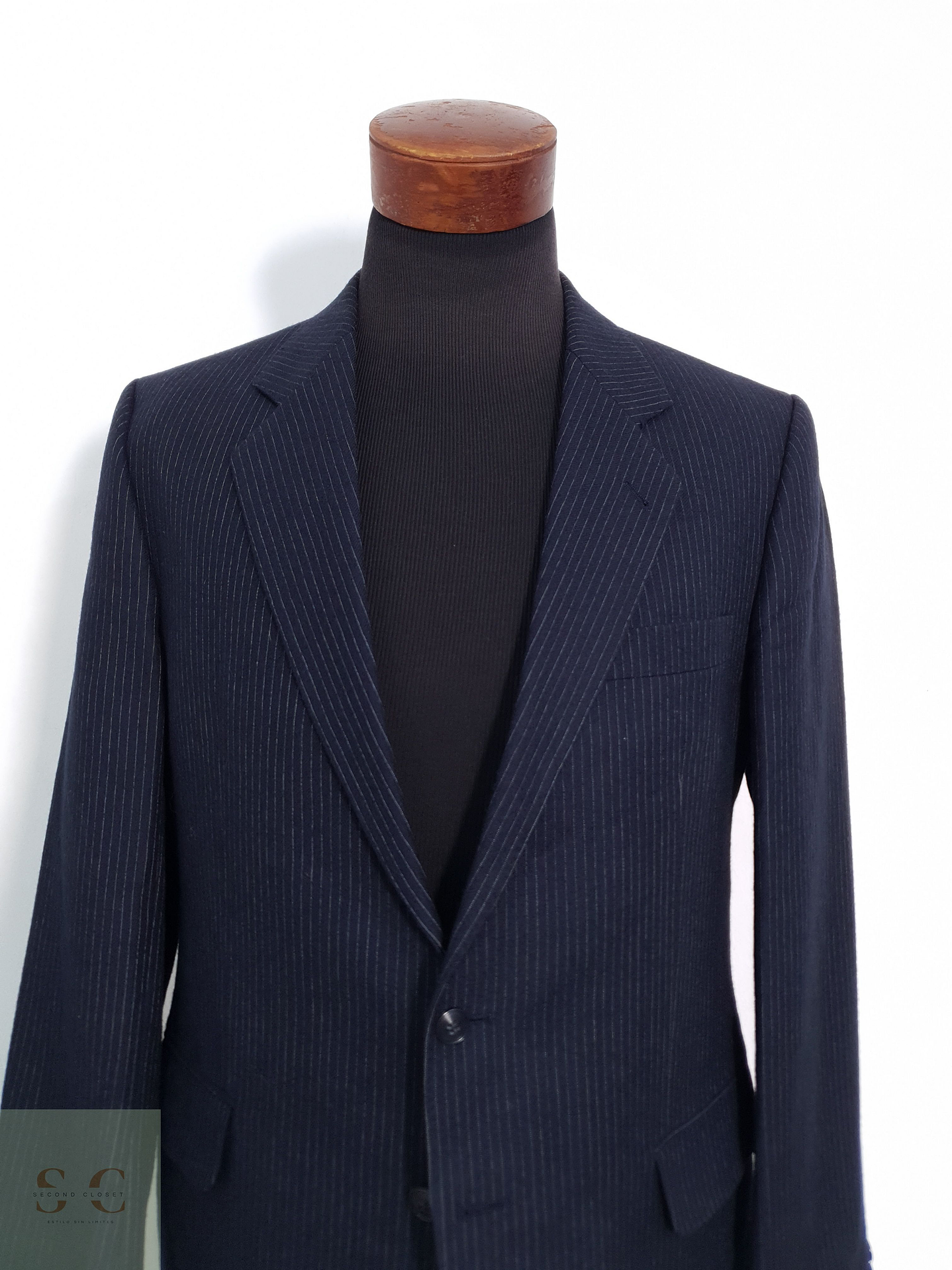 Vintage Vestón a rayas Azul con rayas Talla SM 5